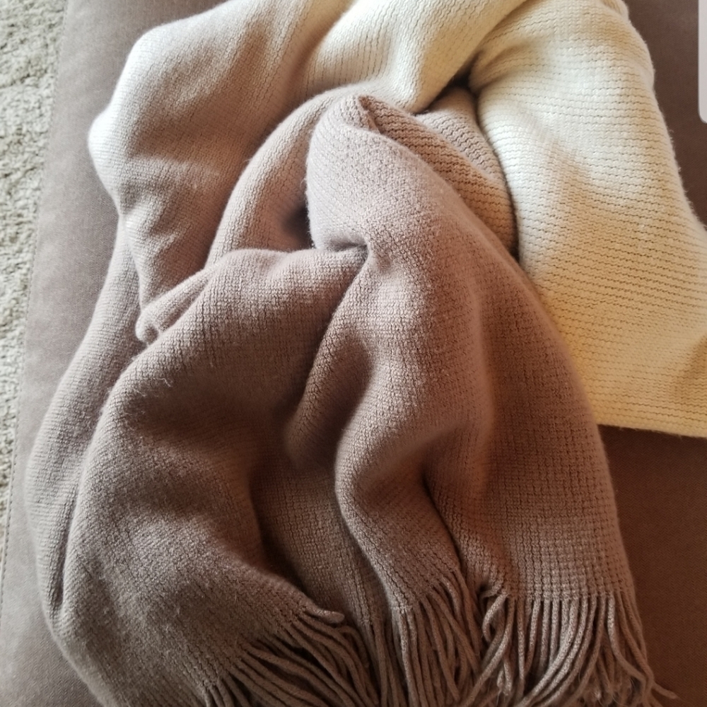 Calvin Klein ombre throw blanket